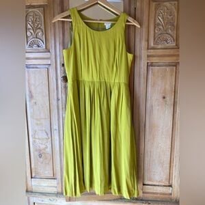 J. Crew Chartreuse Midi Dress Size 6